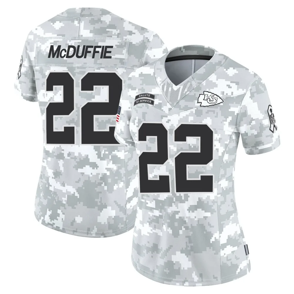 Women's Kansas City Chiefs Trent Mcduffie Nike 2024 Salute to Service Limited Arctic Camo Jersey Women's Kansas City Chiefs Trent Mcduffie Nike 2024 Salute to Service Limited Arctic Camo Jersey