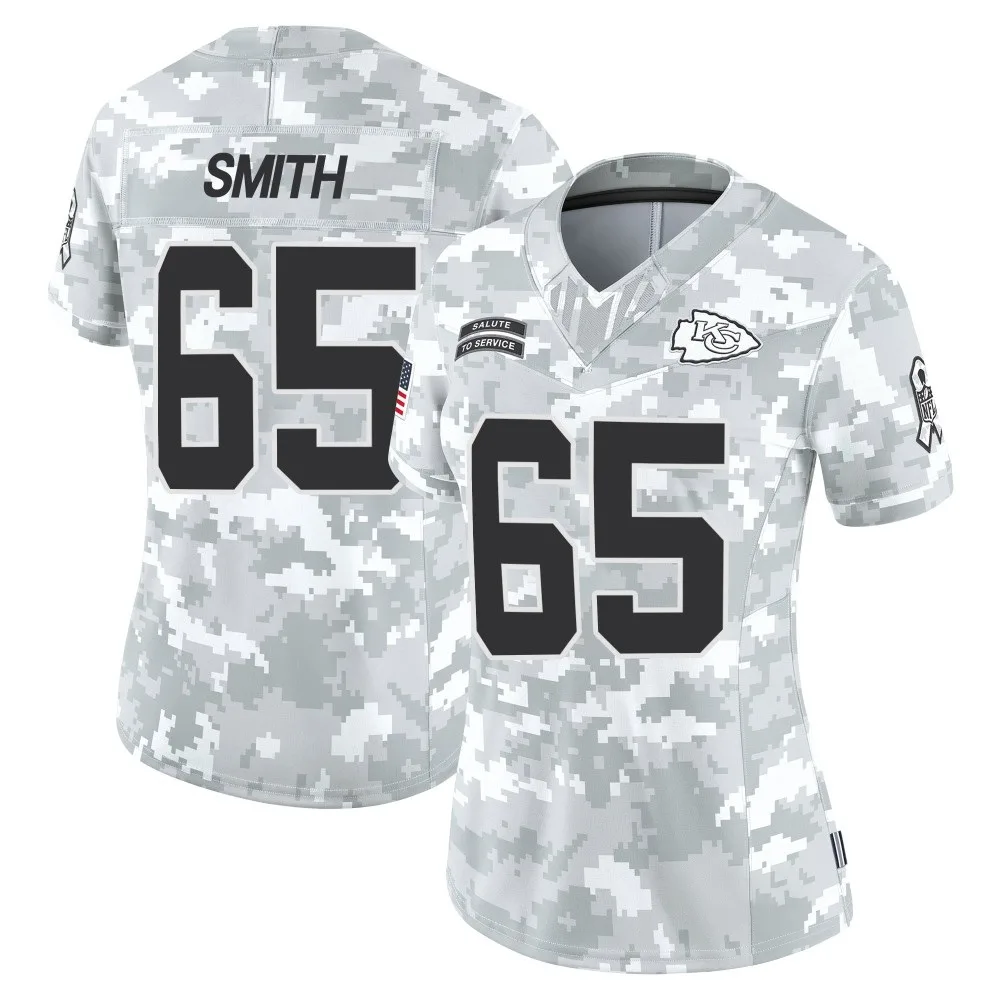 Women's Kansas City Chiefs Trey Smith Nike 2024 Salute to Service Limited Arctic Camo Jersey Women's Kansas City Chiefs Trey Smith Nike 2024 Salute to Service Limited Arctic Camo Jersey