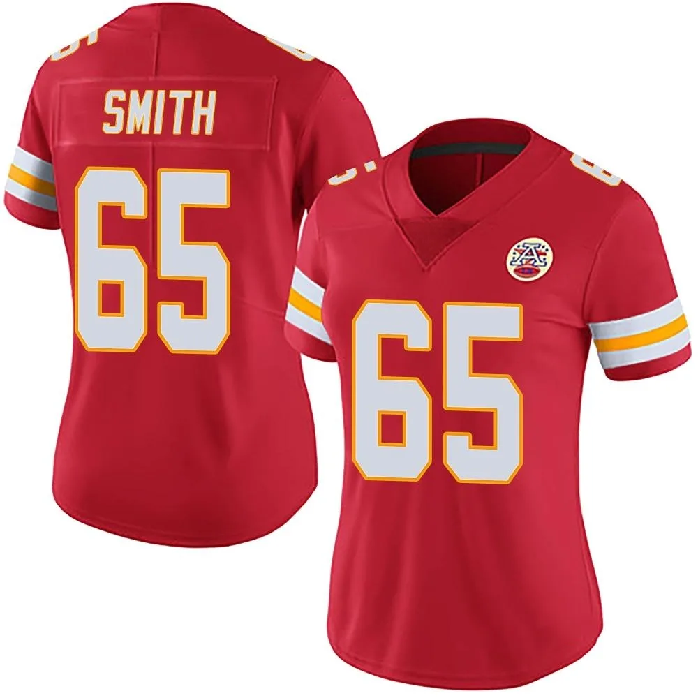 Women's Kansas City Chiefs Trey Smith Nike Team Color Vapor Untouchable Limited Red Jersey Women's Kansas City Chiefs Trey Smith Nike Team Color Vapor Untouchable Limited Red Jersey