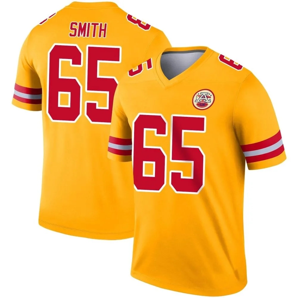 Youth Kansas City Chiefs Trey Smith Nike Inverted Legend Gold Jersey Youth Kansas City Chiefs Trey Smith Nike Inverted Legend Gold Jersey