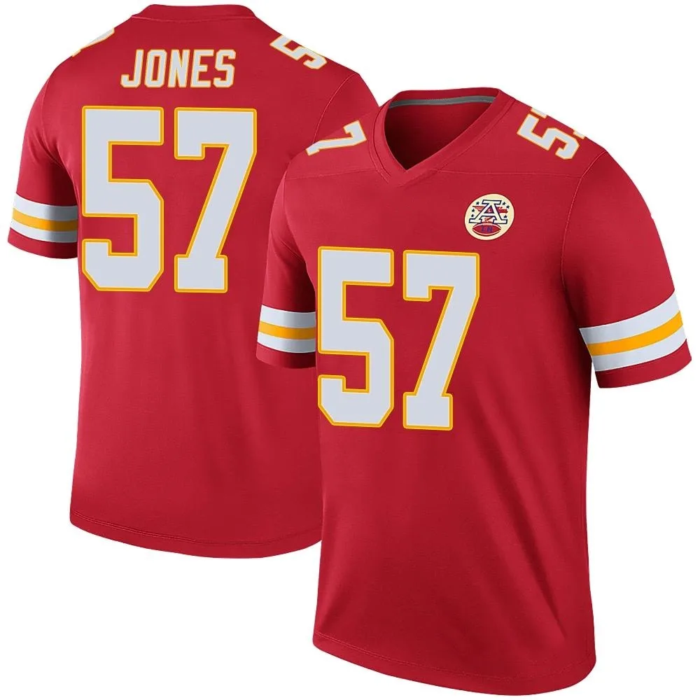 Men's Kansas City Chiefs Truman Jones Nike Color Rush Legend Red Jersey Men's Kansas City Chiefs Truman Jones Nike Color Rush Legend Red Jersey