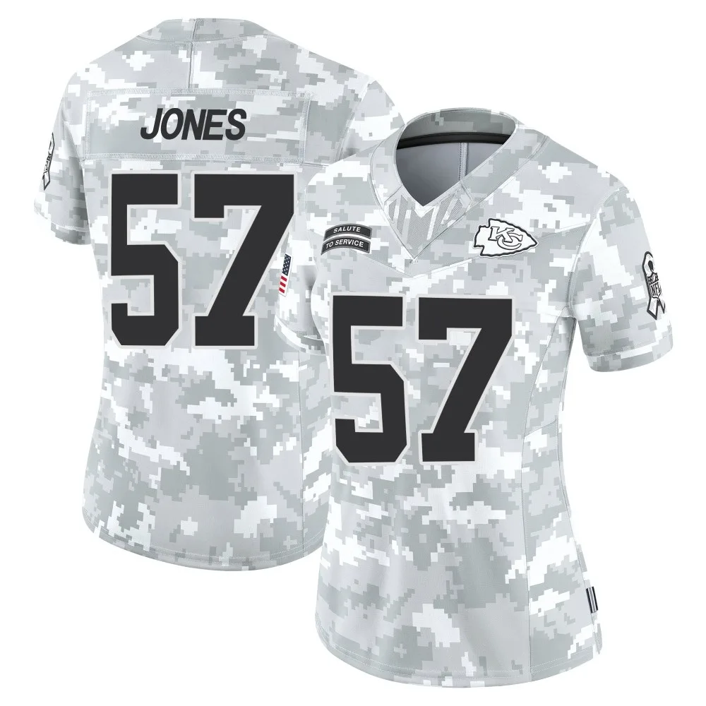 Women's Kansas City Chiefs Truman Jones Nike 2024 Salute to Service Limited Arctic Camo Jersey Women's Kansas City Chiefs Truman Jones Nike 2024 Salute to Service Limited Arctic Camo Jersey