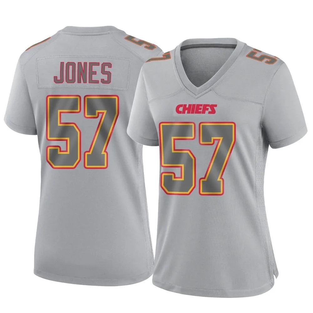 Women's Kansas City Chiefs Truman Jones Nike Atmosphere Fashion Game Gray Jersey Women's Kansas City Chiefs Truman Jones Nike Atmosphere Fashion Game Gray Jersey
