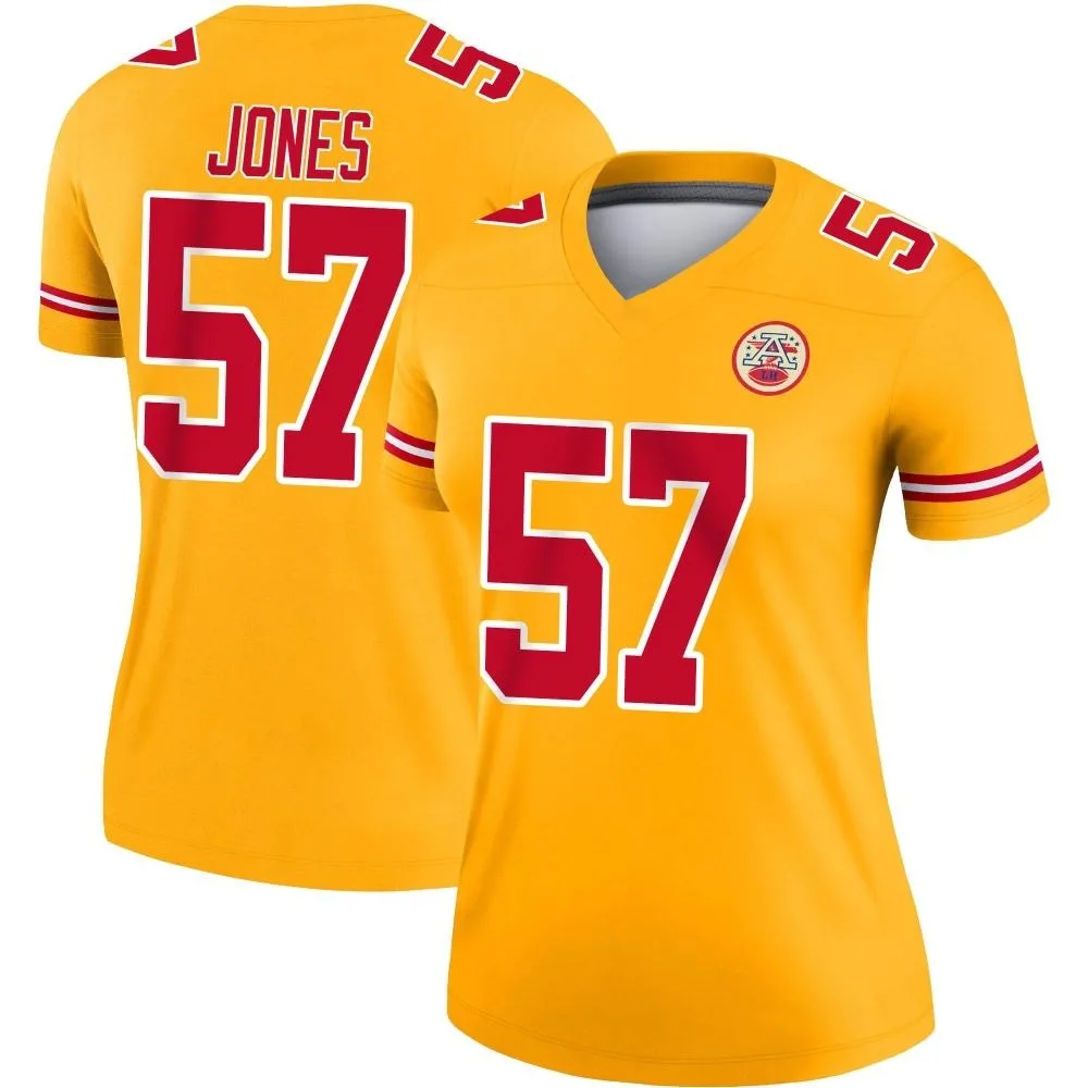 Women's Kansas City Chiefs Truman Jones Nike Inverted Legend Gold Jersey Women's Kansas City Chiefs Truman Jones Nike Inverted Legend Gold Jersey