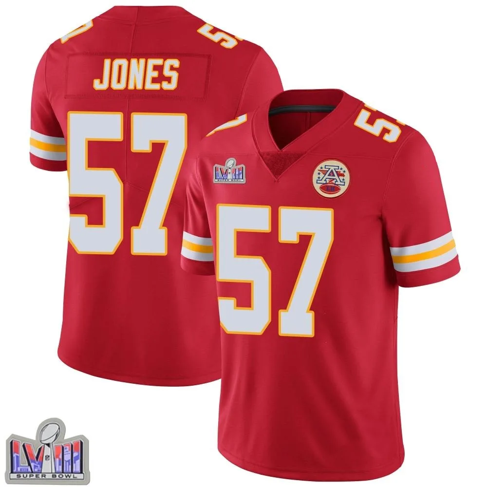 Youth Kansas City Chiefs Truman Jones Nike Team Color Vapor Untouchable Super Bowl LVIII Patch Limited Red Jersey Youth Kansas City Chiefs Truman Jones Nike Team Color Vapor Untouchable Super Bowl LVIII Patch Limited Red Jersey