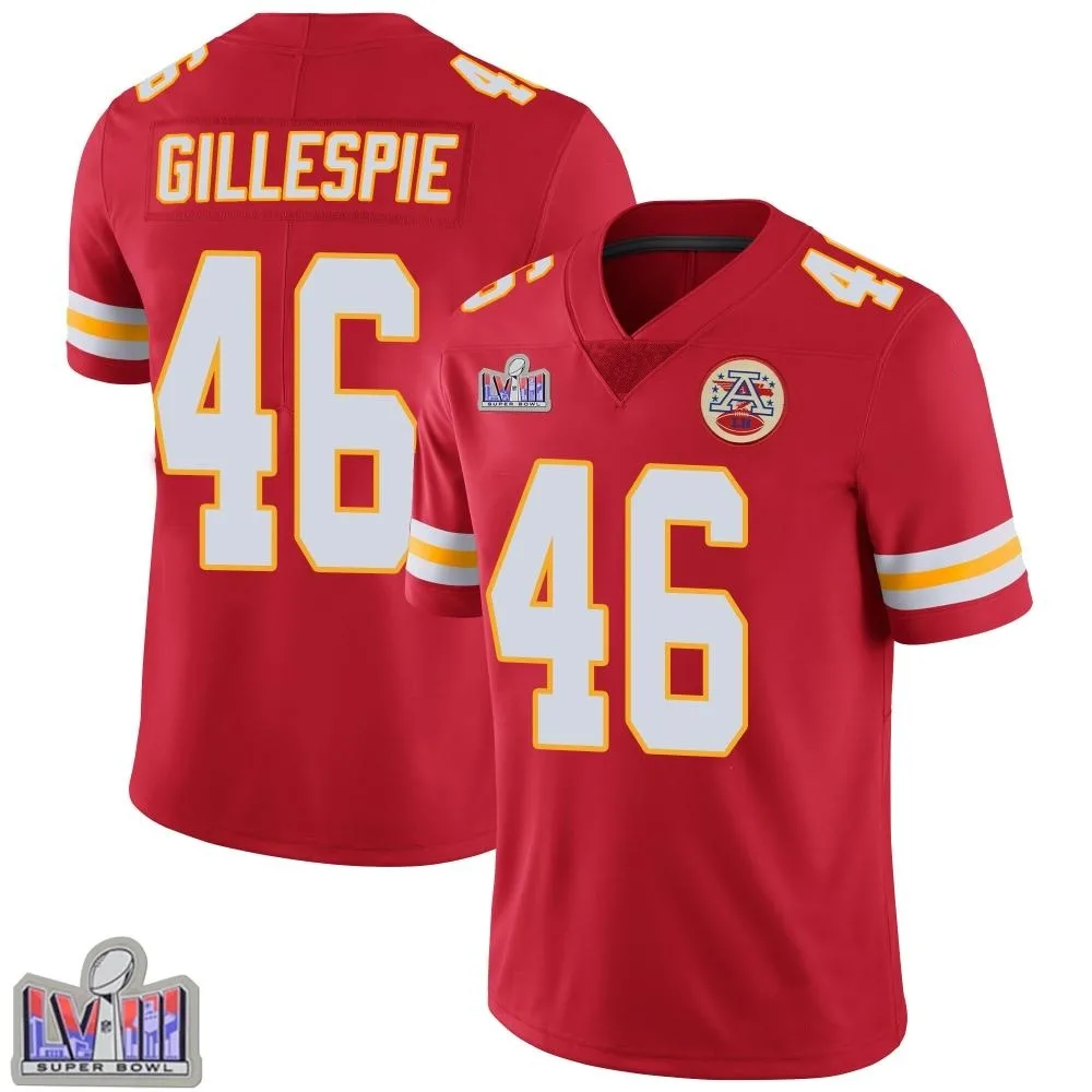 Youth Kansas City Chiefs Tyree Gillespie Nike Team Color Vapor Untouchable Super Bowl LVIII Patch Limited Red Jersey Youth Kansas City Chiefs Tyree Gillespie Nike Team Color Vapor Untouchable Super Bowl LVIII Patch Limited Red Jersey