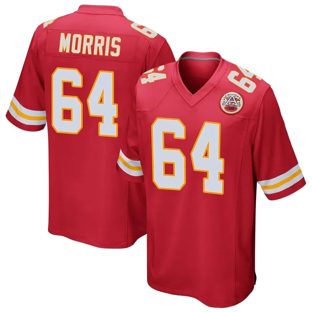 Men's Kansas City Chiefs Wanya Morris Nike Team Color Game Red Jersey Men's Kansas City Chiefs Wanya Morris Nike Team Color Game Red Jersey