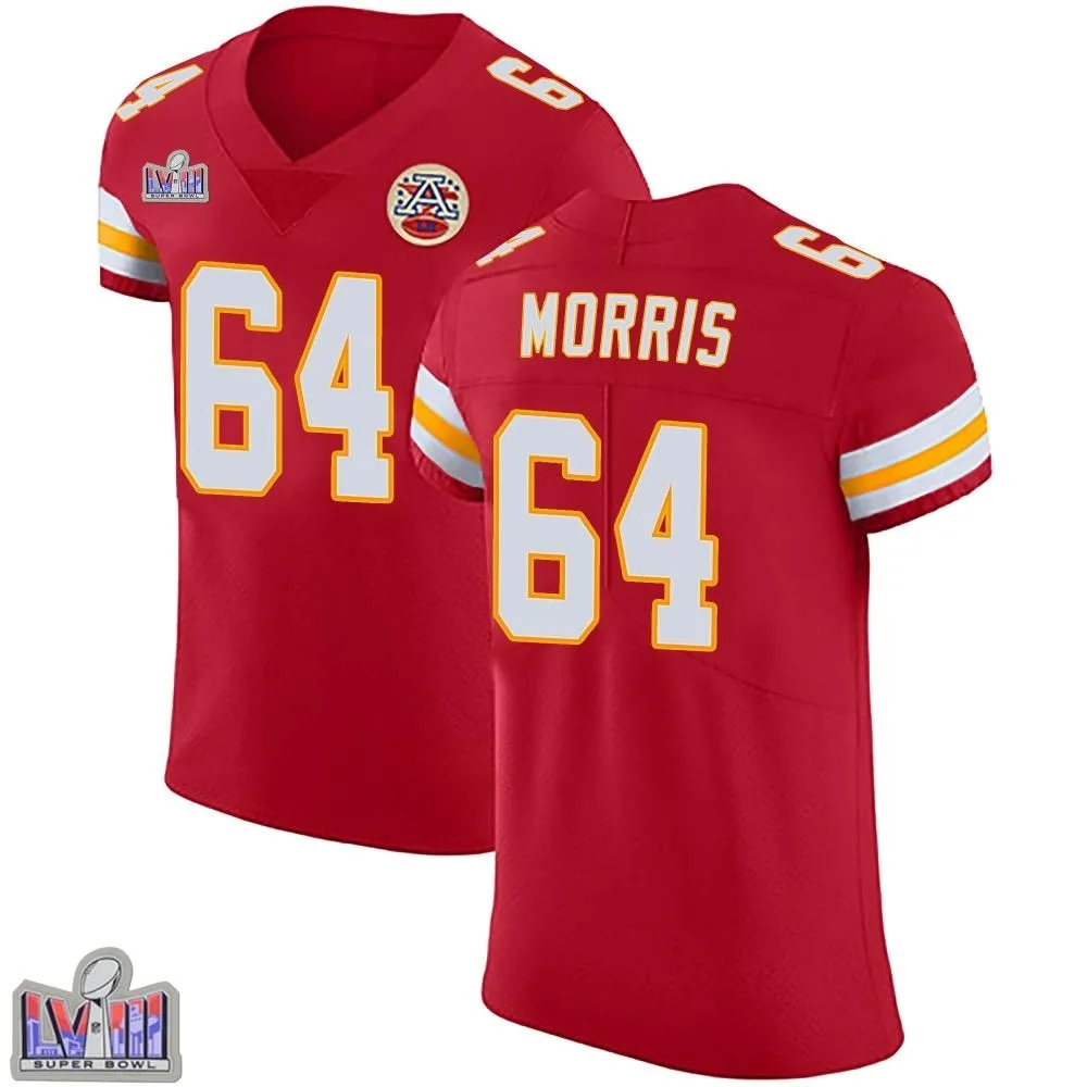 Men's Kansas City Chiefs Wanya Morris Nike Team Color Vapor Untouchable Super Bowl LVIII Patch Elite Red Jersey Men's Kansas City Chiefs Wanya Morris Nike Team Color Vapor Untouchable Super Bowl LVIII Patch Elite Red Jersey