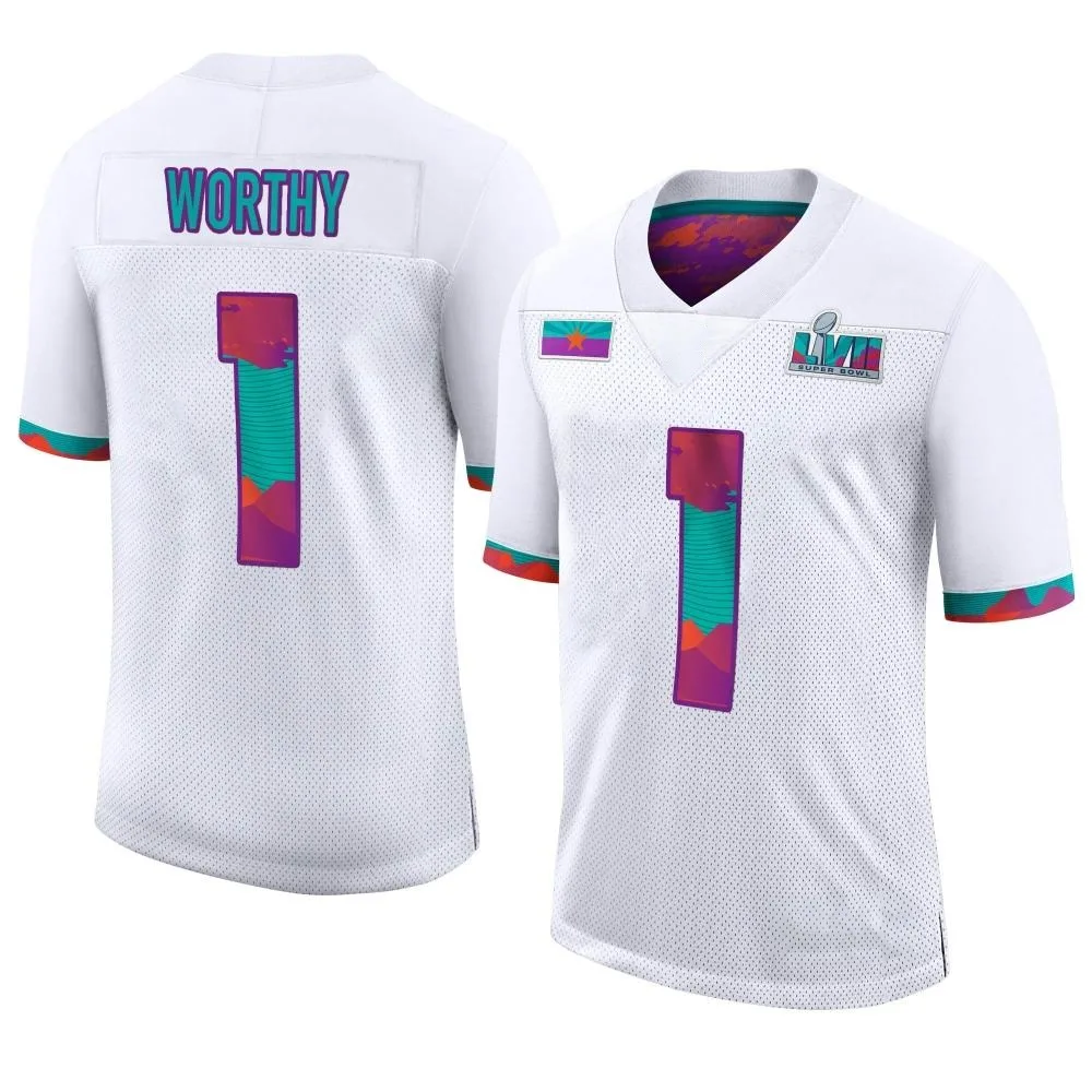Men's Kansas City Chiefs Xavier Worthy Nike Super Bowl LVII Limited White Jersey Men's Kansas City Chiefs Xavier Worthy Nike Super Bowl LVII Limited White Jersey