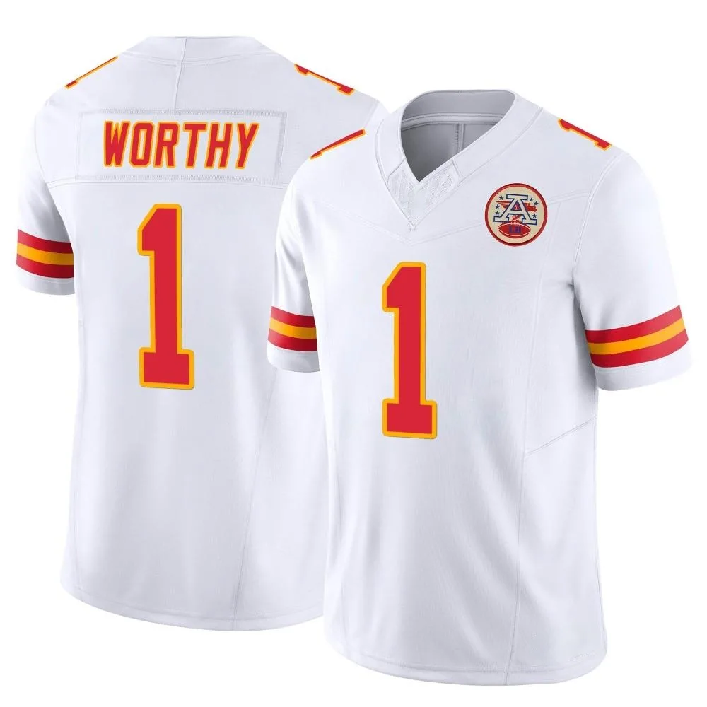 Men's Kansas City Chiefs Xavier Worthy Nike Vapor F.U.S.E. Limited White Jersey Men's Kansas City Chiefs Xavier Worthy Nike Vapor F.U.S.E. Limited White Jersey