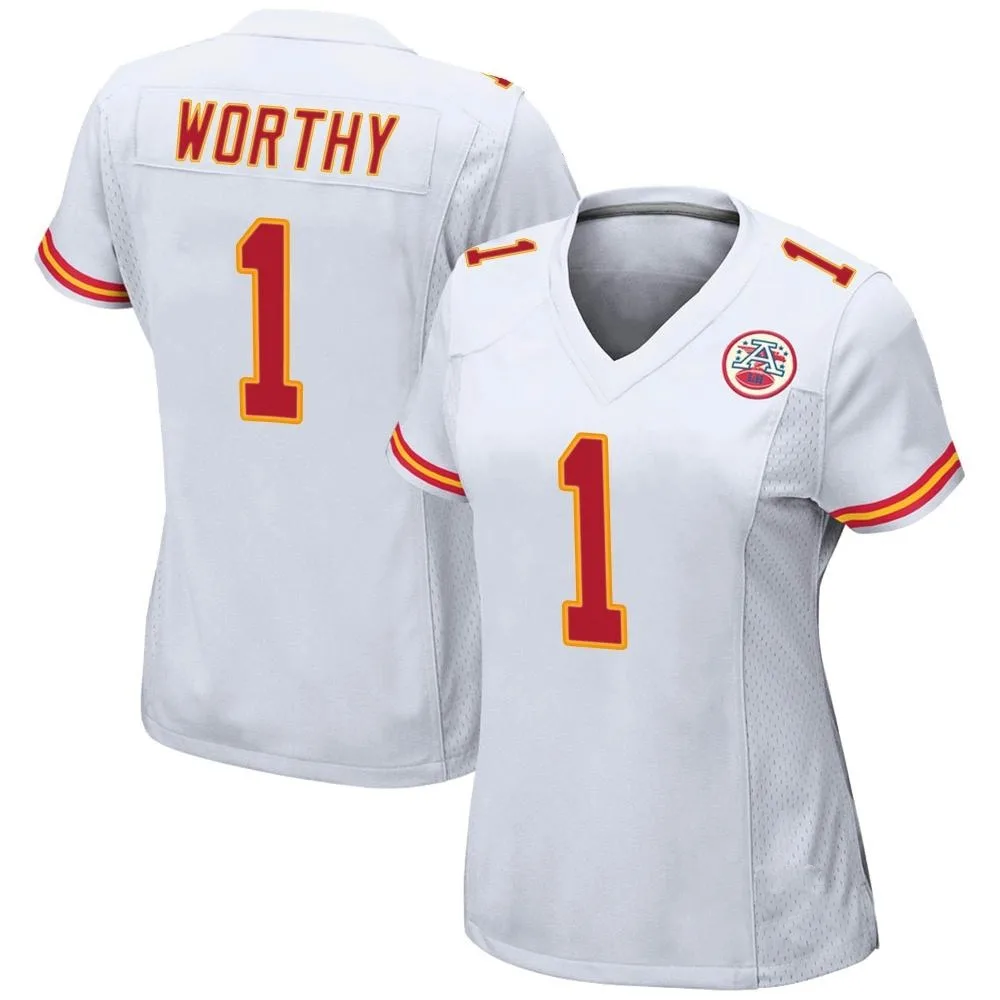 Women's Kansas City Chiefs Xavier Worthy Nike Game White Jersey Women's Kansas City Chiefs Xavier Worthy Nike Game White Jersey